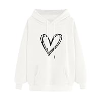 Womens Hoodies Fashion Teen Girls Long Sleeve Oversized Sweatshirt Casual Fall Clothes Drawstring Pullover With Pockets