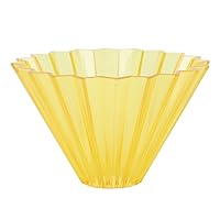 Coffee Filter Cup,Resin Material Coffee Filter Cup,Resin Conical Reusable Hand Brewed Coffee Dripper Strainer for Kitchen Home Travel Camping Office,for Perfect Extraction(Yellow), Coffee Filter