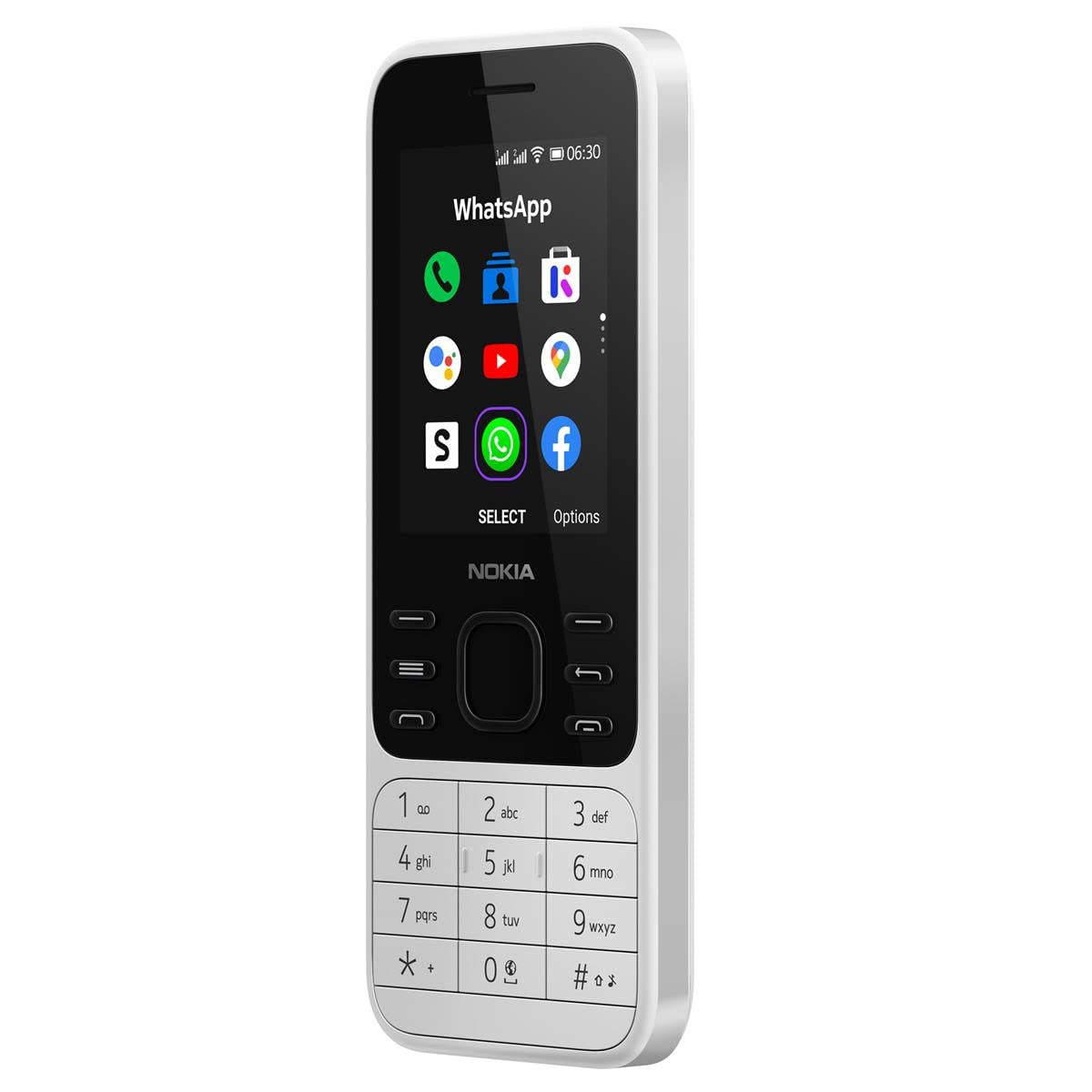 Nokia 6300 4G | Unlocked | Dual SIM | WiFi Hotspot | Social Apps | Google Maps and Assistant | Powder White