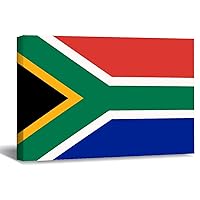 Painting Framed Artwork 12x16 Inch,South Africa Flag Decorative Canvas Wall Art Printed,Wall Pictures Hanging Poster Wall Decoration for Living Room Office