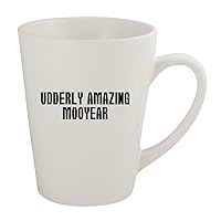 Udderly Amazing Mooyear - Ceramic 12oz Latte Coffee Mug, White