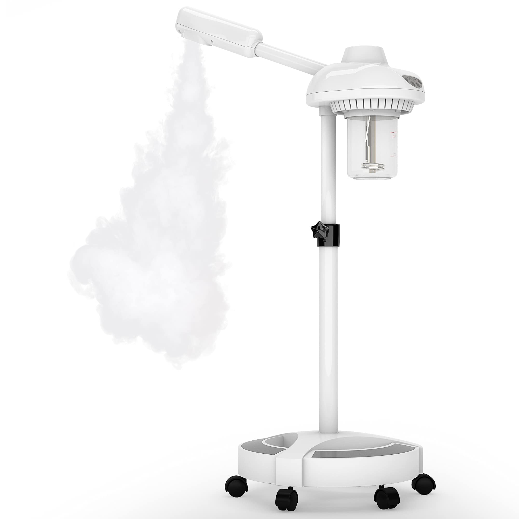Professional Facial Steamer, Kingsteam Face Steamer with Stronger Steam and More Stable Wheel Rolling Base Design for Face Sauna Spa and Personal C...