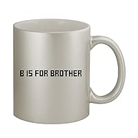 B Is For Brother - 11oz Ceramic Silver Coffee Mug