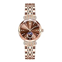 Luxury Women's Watches Female Diamond Quartz Watches Rose Gold Stainless Steel Ladies Bracelet Wrist Watch