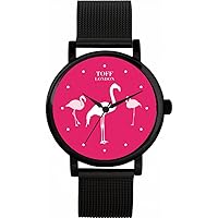 Flamingo Watch Ladies 38mm Case 3atm Water Resistant Custom Designed Quartz Movement Luxury Fashionable