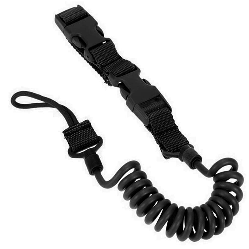 HWZ Tactical Sling Adjustable Bungee Tactical Two Point Airsoft Gun Strap System Paintball Gun Sling (Black)
