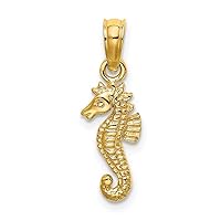14K Gold Mini Seahorse Charm