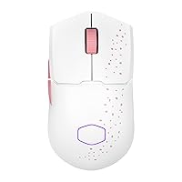 MM712 Sakura Wireless Gaming Mouse Pink|White, Adjustable 19,000 DPI, Palm|Claw Grip, 2.4GHz|Bluetooth, PixArt Optical Sensor, Ultraweave Cable, PTFE Feet, RGB Lighting (MM-712-WWOH2)