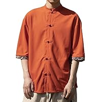 Vintage Shirt for Men: Traditional Chinese Dress - Summer Thin Tops with Tai Chi Kung Fu Style