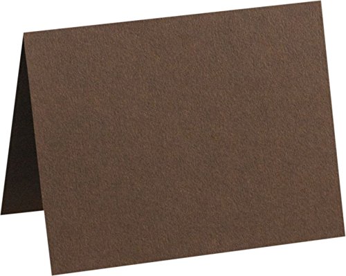 A1 Folded Notecards (3 1/2 x 4 7/8) - Chocolate Brown (1000 Qty.)