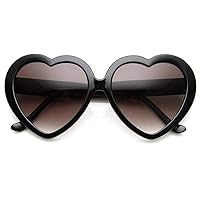 zeroUV Oversized Heart Shaped Sunglasses UV400 Cute Trendy Love Fashion Eyewear for Women 52mm