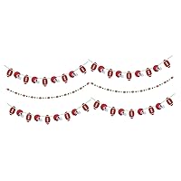 BESTOYARD 6 Sets Banner Soccer Garland Decor Sports Decor Pull Flag Rugby Theme Party Decor Football Props