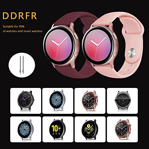 DDRFR Watch Bands - Soft Silicone Quick Release Straps - Choose Color & Width - 18mm, 20mm, 22mm - Silky Soft Rubber Watch Bands Waterproof for Men and Women Sport