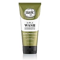 SoftSheen-Carson Magic Beard Wash 3 In 1 Cleanses and Conditions for Face, Beard and Hair, With Cocoa Butter and Shea Butter, 6.8 fluid ounces