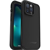 LifeProof Fre Case for iPhone 13 Pro, Waterproof (IP68), Shockproof, Dirtproof, Drop Proof to 2 Meters, Sleek and Slim Protective Case with Built in Screen Protector, Black
