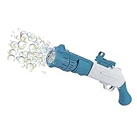 Enhanced Bubble Maker with Blue Illumination Twilight Glow Play Shooter for Kids and Adults