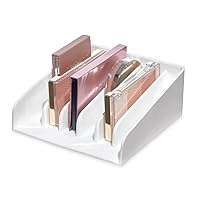 iDesign The Sarah Tanno Collection Silicone Makeup Palette Holder and Cosmetic Organizer, White