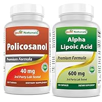 Best Naturals Policosanol 40mg & Alpha Lipoic Acid 600 Mg