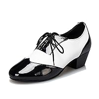 Mens Lace-up Leather Latin Chacha Tango Jazz Rumba Ballroom Modern Dance Shoes