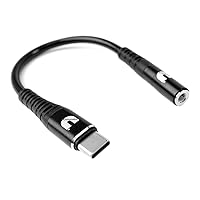 Cummins USB-C Audio Aux Adapter in Flexible Steel with Female Connector 5in Type C CMN4713
