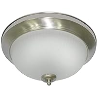 Maxlite Ceiling Fixture Traditional Nickel Finish with 2X12W 2700K JA8 Compliant Enclosed Rated E26 Socket LED LAMP