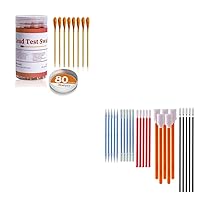 Lead Test Kit 80 pcs + FC502-1 New AAwipes Cleanroom Foam Tip Swab Set (5 Colors & Styles, 100 Pack)