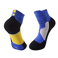 1 Pair Blue Breathable Compression Running Sock Size Regular #MNBP
