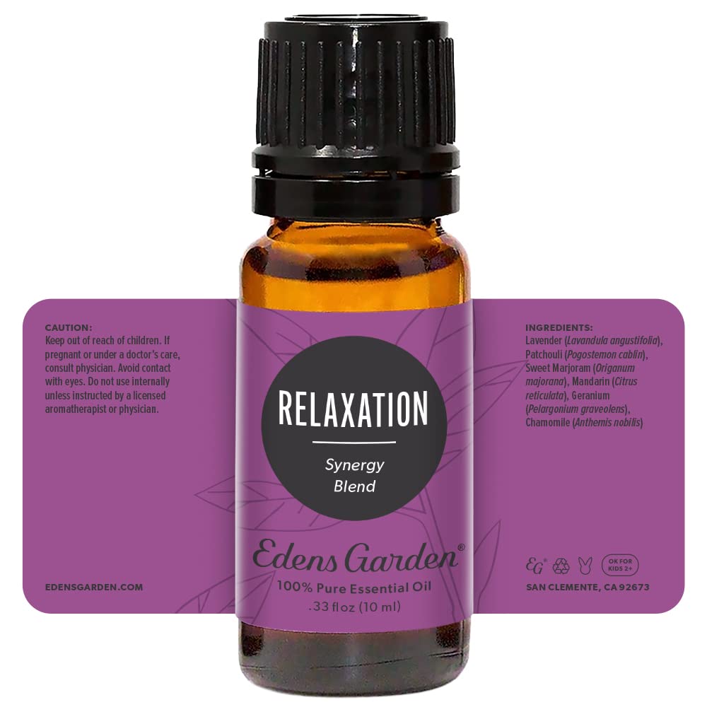 Edens Garden Relaxation Essential Oil Synergy Blend, 100% Pure Therapeutic Grade (Undiluted Natural/Homeopathic Aromatherapy Scented Essential Oil Blends) 10 ml