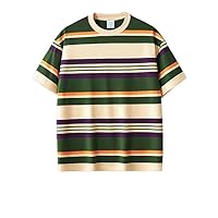 Men's Striped Short Sleeve t-Shirt Pure Cotton
