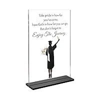 AMBREGRISSUN Graduation Gifts for Black Women Black Girl Class of 2024 for College University Graduate Desk Sign Inspirational Gift for Black Women Girls Daughter Friends Senior Middle School Student