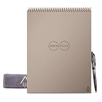 Rocketbook Flip - with 1 Pilot Frixion Pen & 1 Microfiber Cloth Included - Celestial Sand, Letter Size (8.5