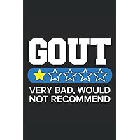 Gout Very Bad Would Not Recommend Journal Notebook: Notebook Journal gift for tracking Gout attack and for tracking food intake for people with gout. Journal Notebook 6x9 inches, 120 pages.
