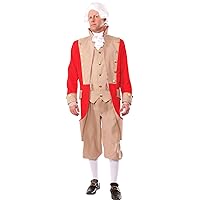 Men's British Red Coat Xl Deluxe Costume