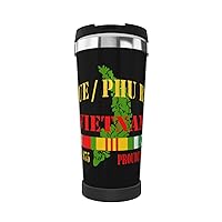 Vietnam Veteran Hue Phu-Bai Portable Insulated Tumblers Coffee Thermos Cup Stainless Steel With Lid Double Wall Insulation Travel Mug For Outdoor