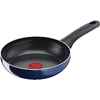 T-fal D52102 Frying Pan, 7.9 inches (20 cm), Compatible with Gas Stoves, Royal Blue Intense Frying Pan, Non-Stick, Blue