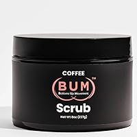 Coffee (BUM) Scrub - Foot, Hand, Body, Butt Scrub with Jojoba & Rosehip & Vitamin E - Exfoliating Body Scrubber & Natural Deoderant, Hydrates, Softens, Smooth, Flavors Skin