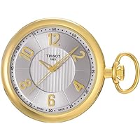 Silver Lepine Gold-Tone Pocket Watch T82.4.550.32