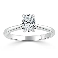 10/14/18K Gold 1 Carat Moissanite Engagement Ring for Women Vintage Halo Style Set Oval Brilliant Wedding Ring