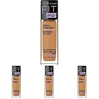Maybelline Fit Me Dewy + Smooth Foundation Makeup, Toffee, 1 Count (Pack of 4)