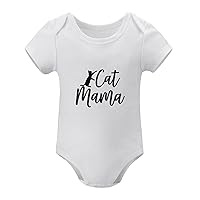 New Born Outfit Cat Mama Jumpsuit Clothes Inspirational Quotes Neutral Baby Baby Birthday Gift White, 24months
