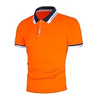 Men's Classic Slim Fit Polos Shirts Quick Dry Performance Athletic Collared Golf Shirt Short Sleeve Daily Work T-Shirt S-5XL