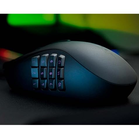 Razer Naga Trinity Gaming Mouse: 16,000 DPI Optical Sensor - Chroma RGB Lighting - Interchangeable Side Plate w/ 2, 7, 12 Button Configurations - Mechanical Switches