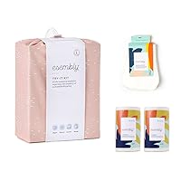 Esembly Cloth Diaper Try-It Kit (Size 2, Confetti) and Esembly Wipe Up Wash Kit and 12pk Wipe Ups Bundle, Organic Cotton Reusable Diaper Wipes plus Organic No-Rinse Foaming Wipes Solution