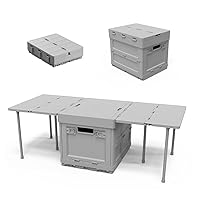 UPF Advanced Camping Storage Box, Foldable, Camping Table, With Lid, Storage Case, Stackable, Foldable, Container Box, Multi-functional, Outdoor Table, Lightweight, Low Table, Mini, Easy Assembly,
