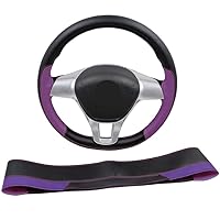 steering wheel cover DIY Car Steering Wheel Cover Universal 38cm Auto Steering Wheel Case Sports Style Microfiber Leather Braid wheelcovers (Color Name : 12MM)
