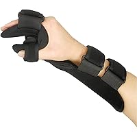 Resting Hand Splint, Night Immobilizer Wrist Brace, Hand Splint for Finger Contractures - for Muscle Atrophy Rehabilitation, Arthritis, Tendonitis, Resting Splint Wrist Hand Support