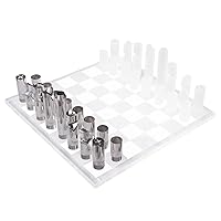 3D Luxe Acrylic Smoke & Frost Luxury Laser-Cut Chess Set