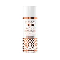 Skinny Tan Wonder Self Tanning Serum - Iridescent Guide Color - Self Tan Develops in 6 to 8 Hours - Self Tanner with Aloe Vera and Vitamin E - Blurs Redness and Imperfections - Medium Dark - 4.9 oz