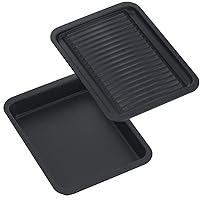Shimomura Kihan 42572 Grill Pan, Grill Tray, Oven Pan, Wide, Fluorine Treatment, Reheating, Fish, Recipes Included, Grill de Cook