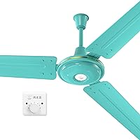 Ceiling Fans with Lamps,Ceiling Fan with Lights with 3Xiron Fan Blades,Household Silent Ceiling Fan with 5-Speed Wall Control Switch,For Living Room Dormitory Dining Room,82W/Green